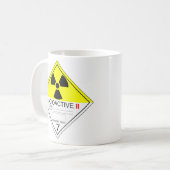 放射性輸送用プレート猫2マグカップ コーヒーマグカップ (正面左)