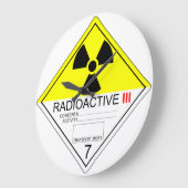 放射性輸送用プレート猫3時計 ラージ壁時計 (傾斜)