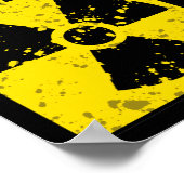 放射性4標識警告標識GRP ポスター (角)