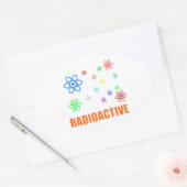 放射性 楕円形シール (封筒)