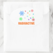 放射性 楕円形シール (バッグ)