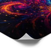 放射抽象芸術ドーパミン波鮮やかが動く！ ポスター (角)