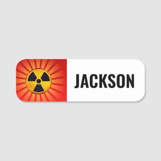 放射放射シンボル 名札 (正面)