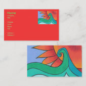 放射日没の名刺のテンプレート 名刺 (正面/裏面)