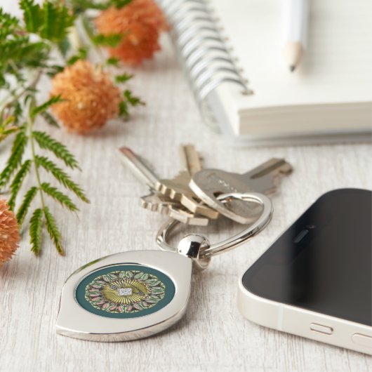 放射曼荼羅：要素の宝石 キーホルダー (側面)