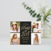 放射枝編集可能カラー卒業カード 案内ポストカード (スタンド正面)