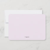 放射水彩画のシャクヤクRSVP 出欠カード (裏面)