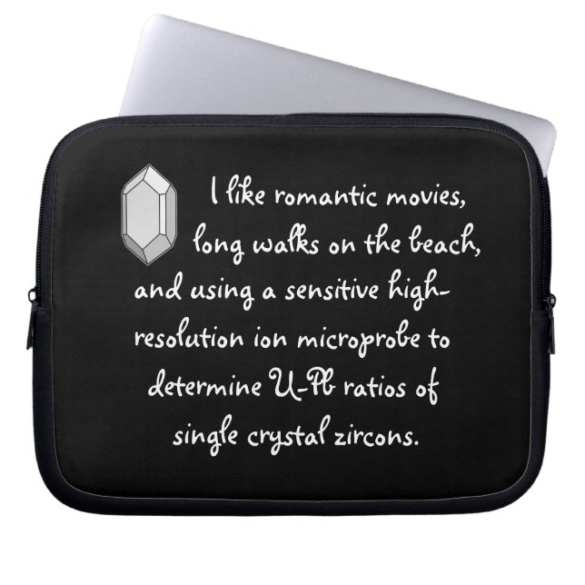 放射測定デートすることサービス – 地おもしろい質 ラップトップスリーブ (正面)