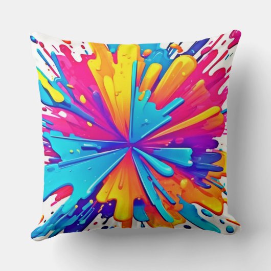放射状カラーバーストアート クッション (裏面)
