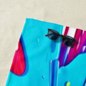 放射状カラーバーストアート ビーチタオル (インサイチュ)