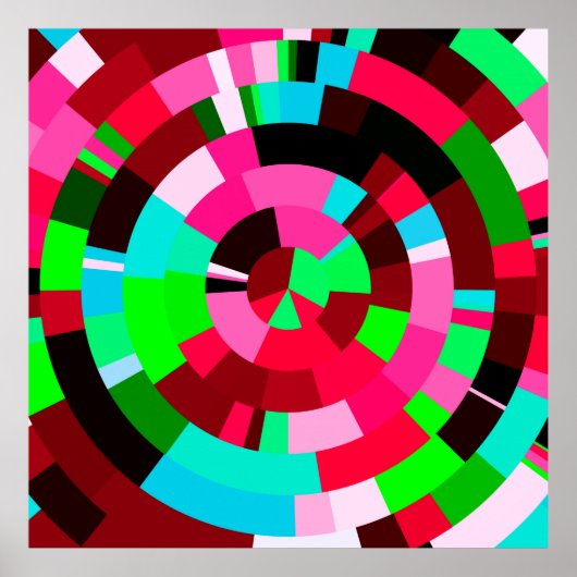 放射状タイル ポスター (正面)