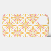 放射状ハート日が差すことパターンピンク黄色 Case-Mate iPhoneケース (裏面 (横))