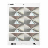 放射状パーソナライズされたメタリックルック – クロム ラベル (フルシート)