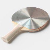 放射状パーソナライズされたメタリックルック – クロム 卓球ラケット (正面アングル)