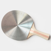 放射状パーソナライズされたメタリックルック – クロム 卓球ラケット (横)