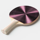 放射状パーソナライズされたメタリックルック – ピンク 卓球ラケット (正面アングル)