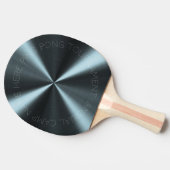 放射状パーソナライズされたメタリックルック – ライトブルー 卓球ラケット (横)