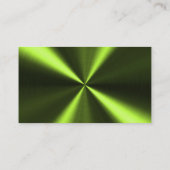 放射状パーソナライズされたメタリックルック – 緑 名刺 (裏面)