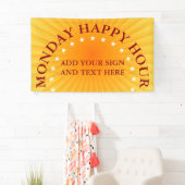 放射状レイグラデーション – オレンジ色の黄色+アイディア 横断幕 (インサイチュ)