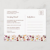 放射秋ワイルドフラワーリース保存日 案内ポストカード (裏面)