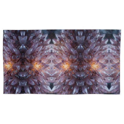 放射結晶ハート 枕カバー (正面左)