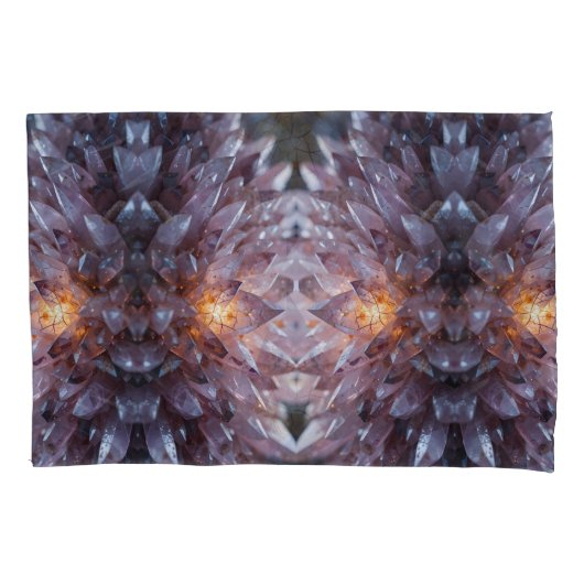 放射結晶ハート 枕カバー (正面左)