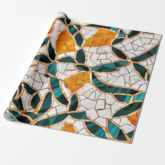 放射結晶モザイク ラッピングペーパー (アンロールド)