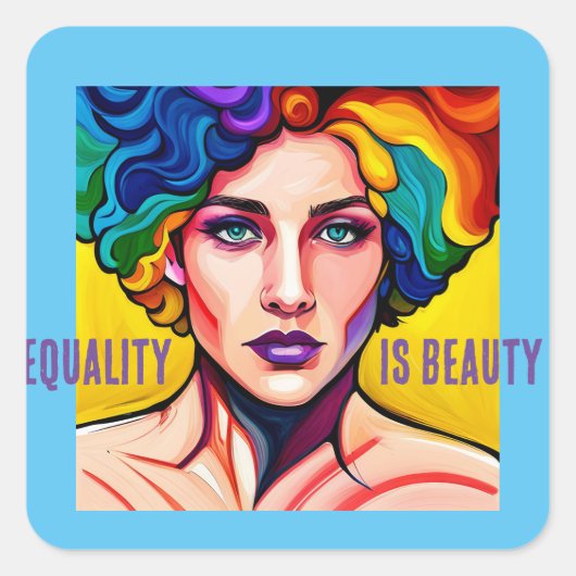 放射統一：平等は美しい スクエアシール (正面)