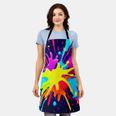 放射絵を描爆発 エプロン (着用した状態)