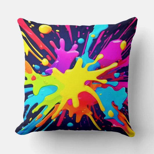放射絵を描爆発 クッション (正面)