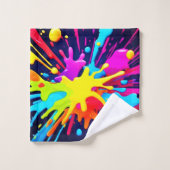 放射絵を描爆発 バスタオルセット (ウォッシュタオル)