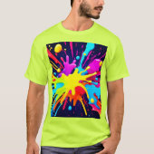 放射絵を描爆発 Tシャツ (正面)