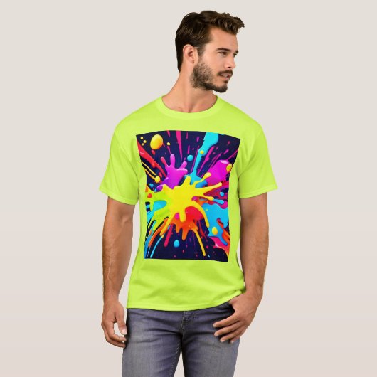 放射絵を描爆発 Tシャツ (正面フル)