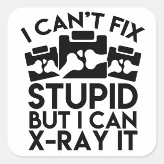 放射線おもしろいシール スクエアシール