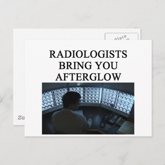 放射線おもしろいジョーク ポストカード (正面/裏面)