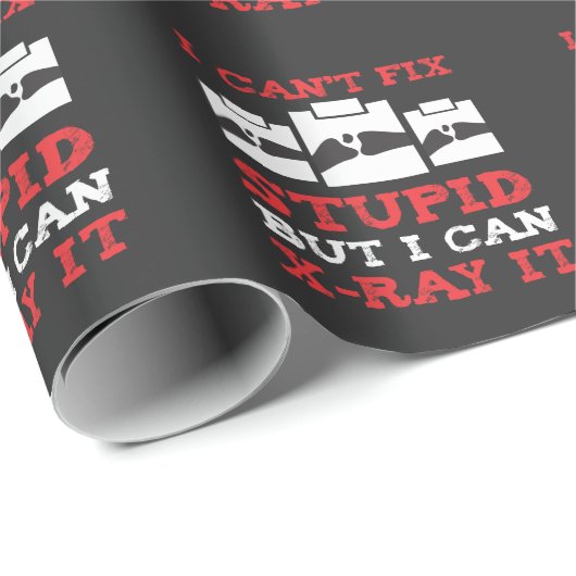 放射線おもしろいX線骨素晴らしい技術者 ラッピングペーパー (ロールコーナー)