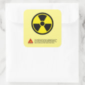 放射線の危険 スクエアシール (バッグ)