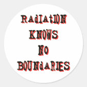 放射線は境界を知らないアンチ – 核 ラウンドシール (正面)