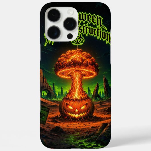 放射線カボチャの大量破壊ハロウィーン Case-Mate iPhoneケース (裏面)