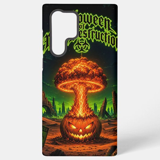 放射線カボチャの大量破壊ハロウィーン SAMSUNG GALAXYケース (裏面)