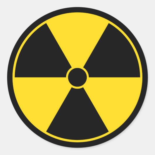 放射線シンボルステッカー ラウンドシール (正面)