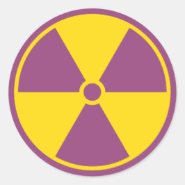 放射線シンボルステッカー ラウンドシール