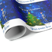 放射線シンボル付きスケルトン&クリスマスツリー ラッピングペーパー (ロールコーナー)