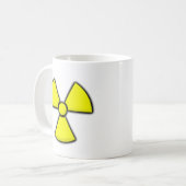 放射線シンボル コーヒーマグカップ (正面左)
