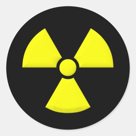 放射線シンボル ラウンドシール (正面)