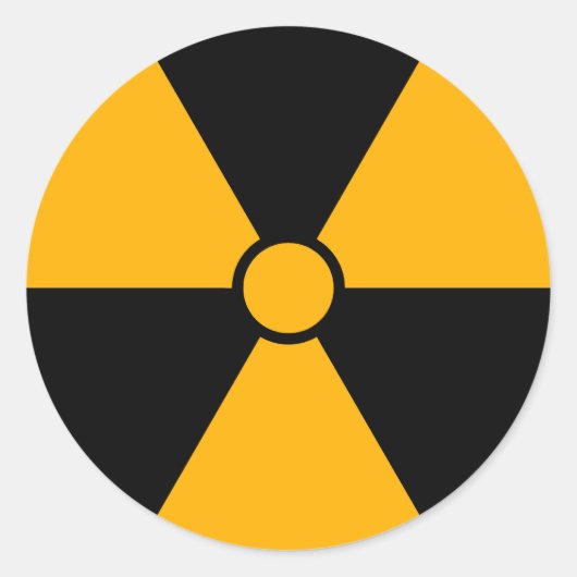 放射線シンボル ラウンドシール (正面)