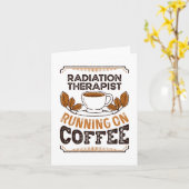 放射線セラピストのランニングCoffee Caffeine Gif カード (黄色い花)