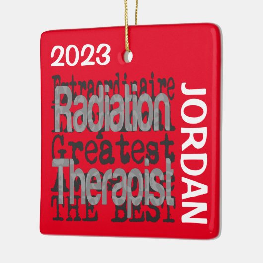 放射線セラピスト体外反カスタム射 セラミックオーナメント (左)
