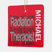 放射線セラピスト体外反カスタム射 セラミックオーナメント (左)