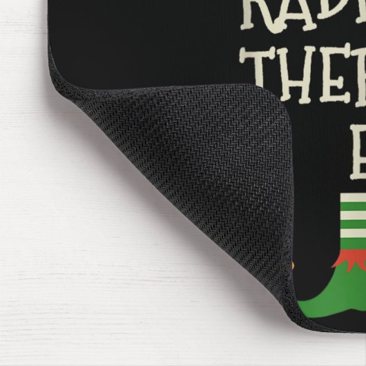 放射線セラピスト小妖精や小人ファミリークリスマスマッチング マウスパッド (コーナー)